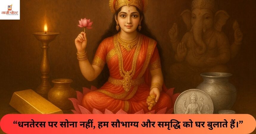 “धनतेरस पर सोना नहीं, हम सौभाग्य और समृद्धि को घर बुलाते हैं।”
